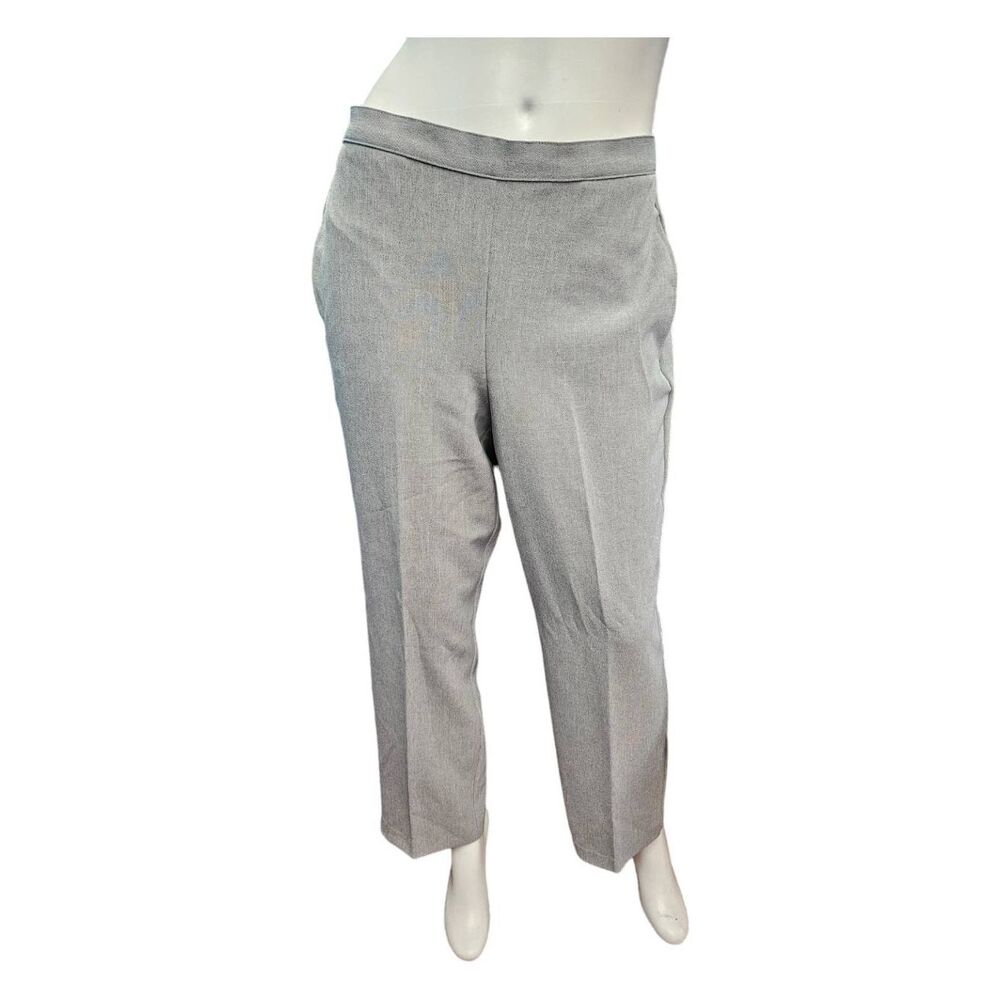 Alfred Dunner Gray Pants Womens SZ 8 NEW TAGS Dress Pants Straight Classic Fit O
